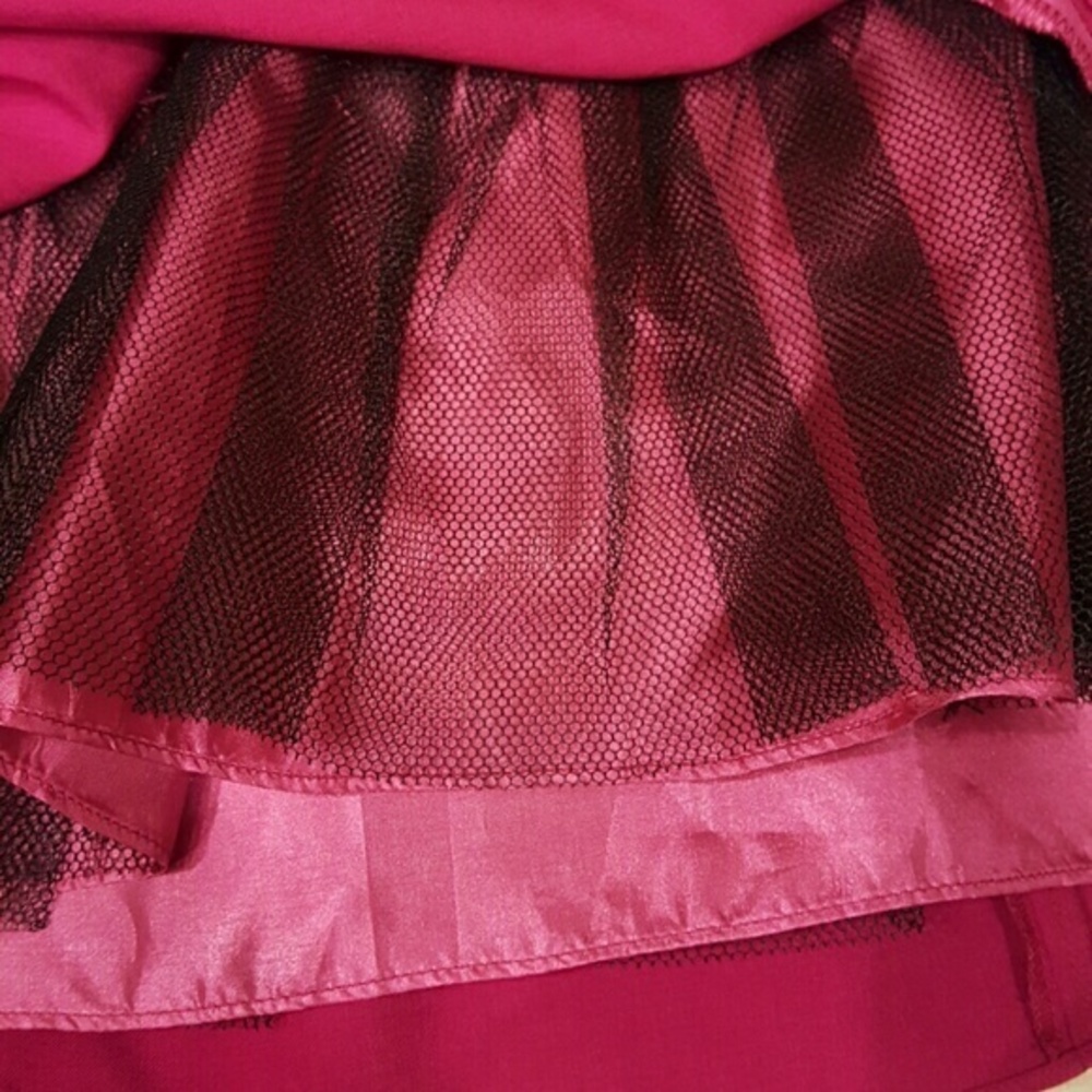 NWT C. LUCE PRETTY PINK STRAPLESS ROSETTE JUNIOR DRESS - Picture 6 of 8